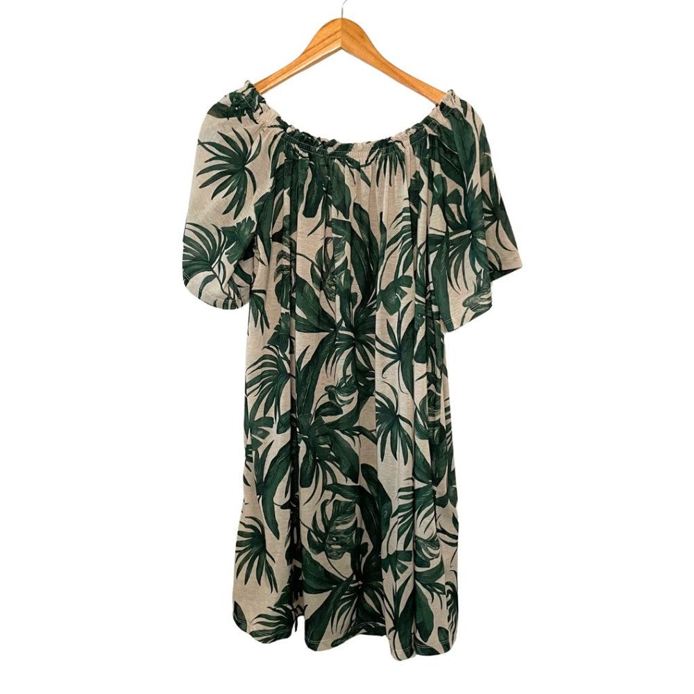 Tropical Palm Print, Summer Shift Dress by H&M